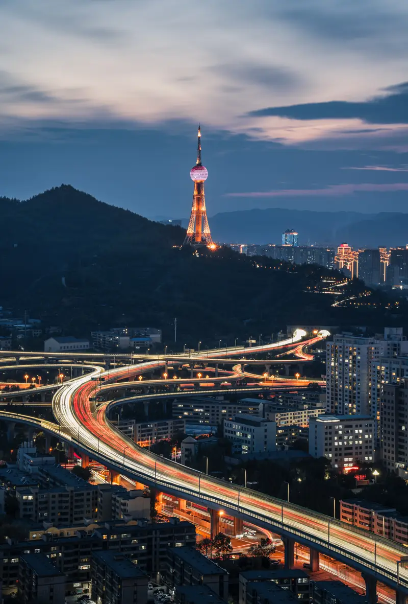 西宁 凤凰台观夜景